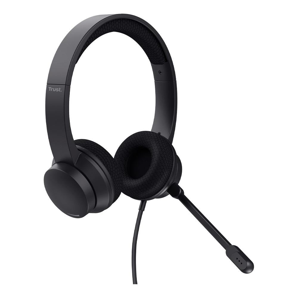 Imagem 2 de 5 do produto Headset Trust Ayda, Microfone com Cancelamento de Ruído, Para PC, Conexão USB, Preto - 25089