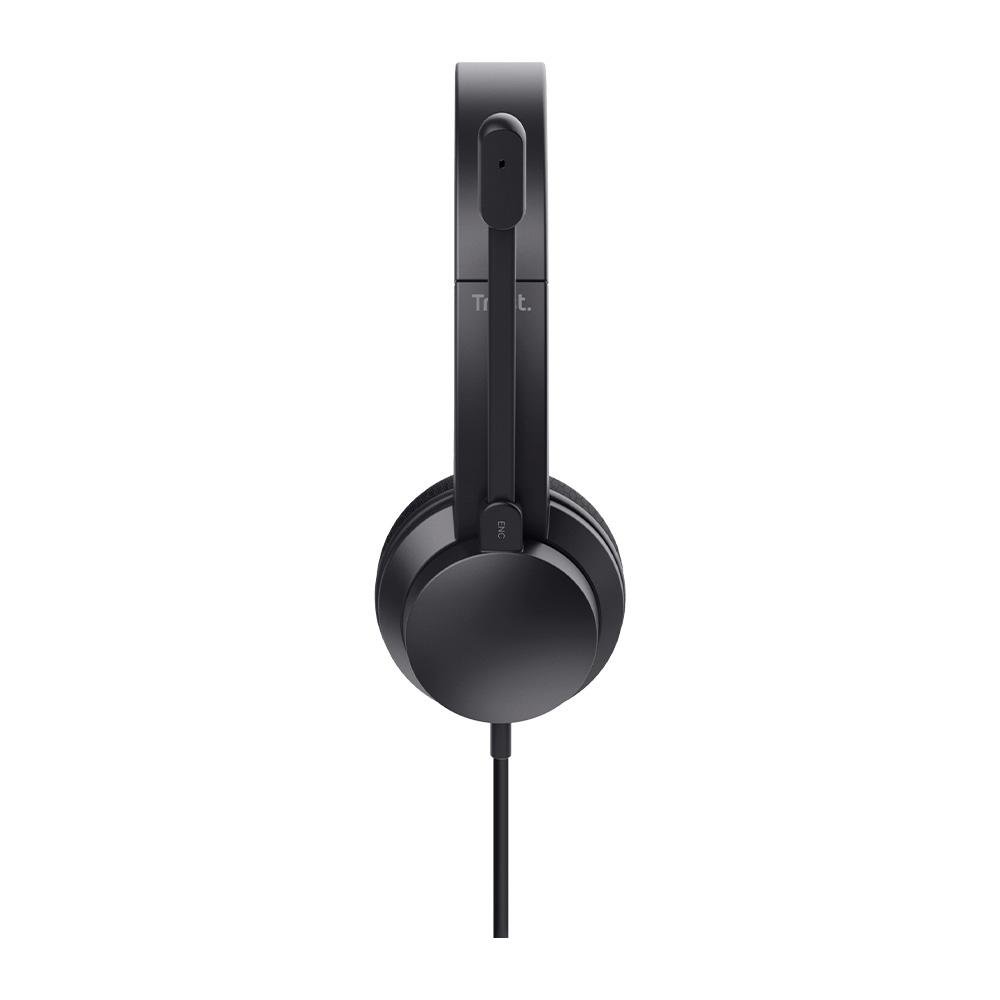 Imagem 4 de 5 do produto Headset Trust Ayda, Microfone com Cancelamento de Ruído, Para PC, Conexão USB, Preto - 25089