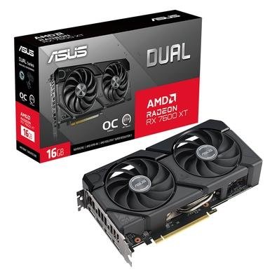  RX 7600 XT OC ASUS AMD Radeon Dual O16G, 16GB GDDR6 - 90YV0K21-M0NA00