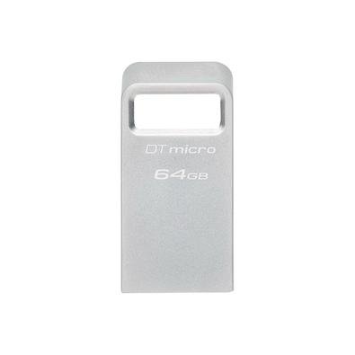 Pen Drive 64GB Kingston DataTraveler Micro, USB 3.2 Gen 1, Leitura de 200MB/s, Metal - DTMC3G2/64GB