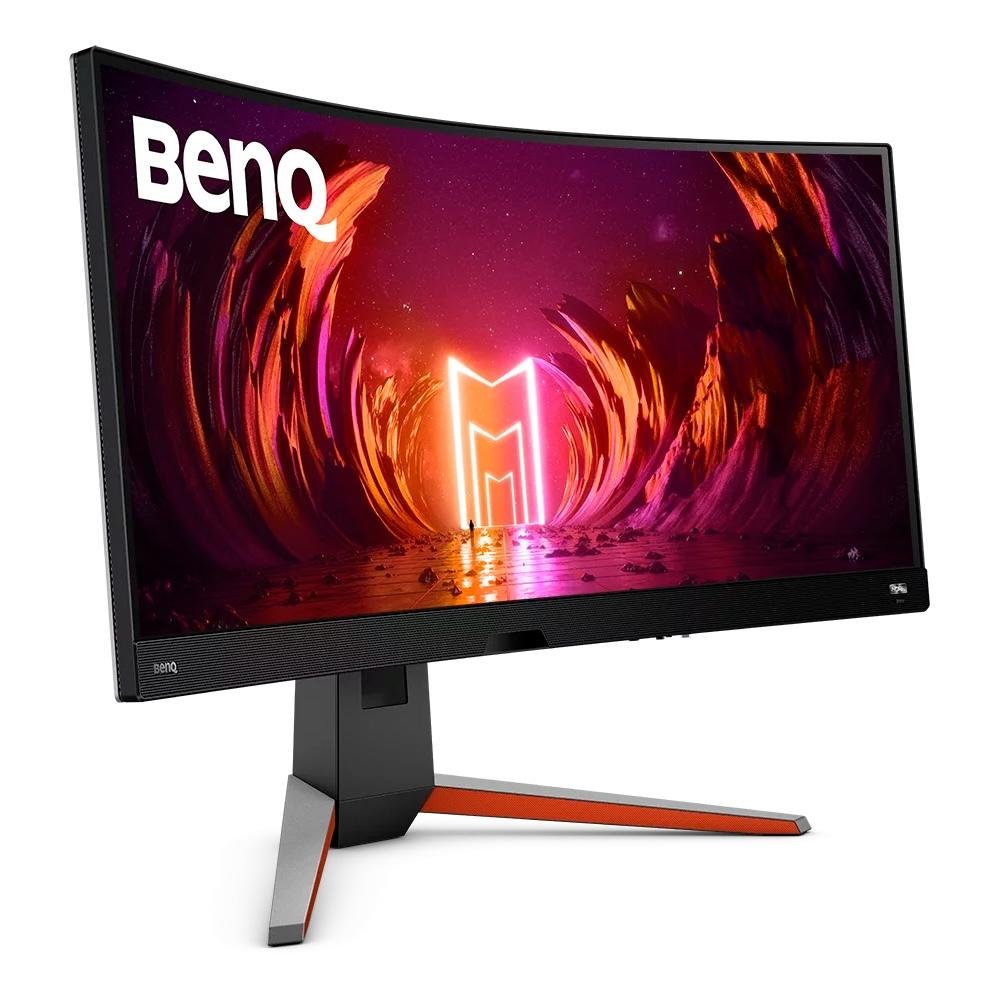 Monitor Gamer Curvo BenQ Mobiuz 34", WQHD, 144Hz, 1ms, FreeSync Pro, HDRi, DisplayPort, HDMI e USB, Altura Ajustável, Som Integrado - EX3410R - view 2