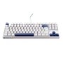 Teclado Mecânico Gamer Machenike K500B-B87 RGB, Switch RED, Layout 80%, Usb-C, Abnt2, Branco E Azul - REF JJ02GZ009