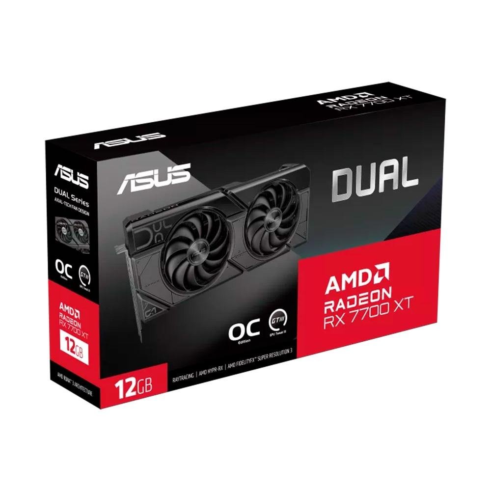 Imagem 12 de 12 do produto Placa de Vídeo ASUS Dual Radeon RX 7700XT OC Edition, 12GB, GDDR6, 192 Bits - 90YV0JZ0-M0NA00