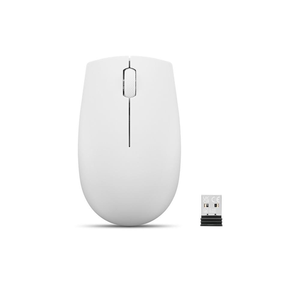 Mouse Sem fio Lenovo 300, Wireless, Ambidestro, Branco - GY51L15677 - view 2
