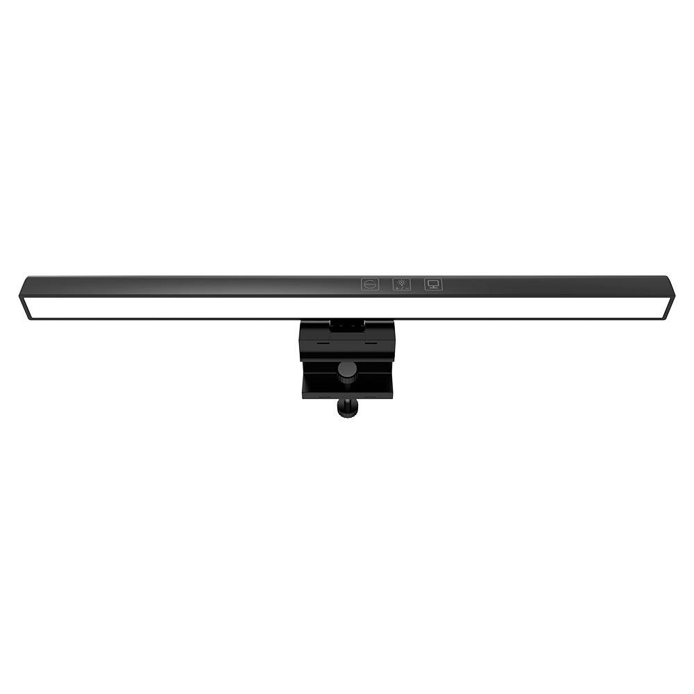 Luminária Led para Monitor Rise Mode Lumina 33cm, monitores 24" a 27" polegadas, Plano, Preto - RM-LMF-33-B Luminária Led para Monitor Rise Mode Lumina 33cm, monitores 24" a 27" polegadas, Plano, Preto - RM-LMF-33-B