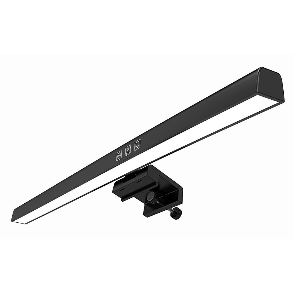 Luminária Led para Monitor Rise Mode Lumina 33cm, monitores 24" a 27" polegadas, Plano, Preto - RM-LMF-33-B Luminária Led para Monitor Rise Mode Lumina 33cm, monitores 24" a 27" polegadas, Plano, Preto - RM-LMF-33-B