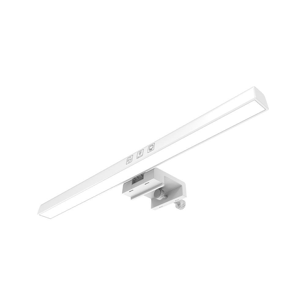 Imagem 3 de 4 do produto Luminária Led para Monitor Rise Mode Lumina 33cm, monitores 24" a 27" polegadas, Plano, Branco - RM-LMF-33-W