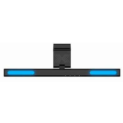 Luminária Led para Monitor Rise Mode Lumina 40cm RGB, monitores 27" a 31,5" polegadas, Plano, Preto - RM-LMF-40-B-RGB