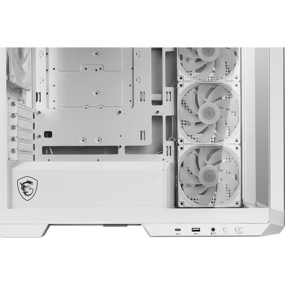 Gabinete Gamer ( Balão.info) Pano M100R PZ White, Mini Tower, Lateral em Vidro, 4x FANs ARGB, M-ATX, Branco - 306-7G24W21-809 - view 7