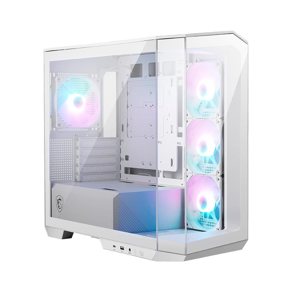 Gabinete Gamer ( Balão.info) Pano M100R PZ White, Mini Tower, Lateral em Vidro, 4x FANs ARGB, M-ATX, Branco - 306-7G24W21-809 - view 2