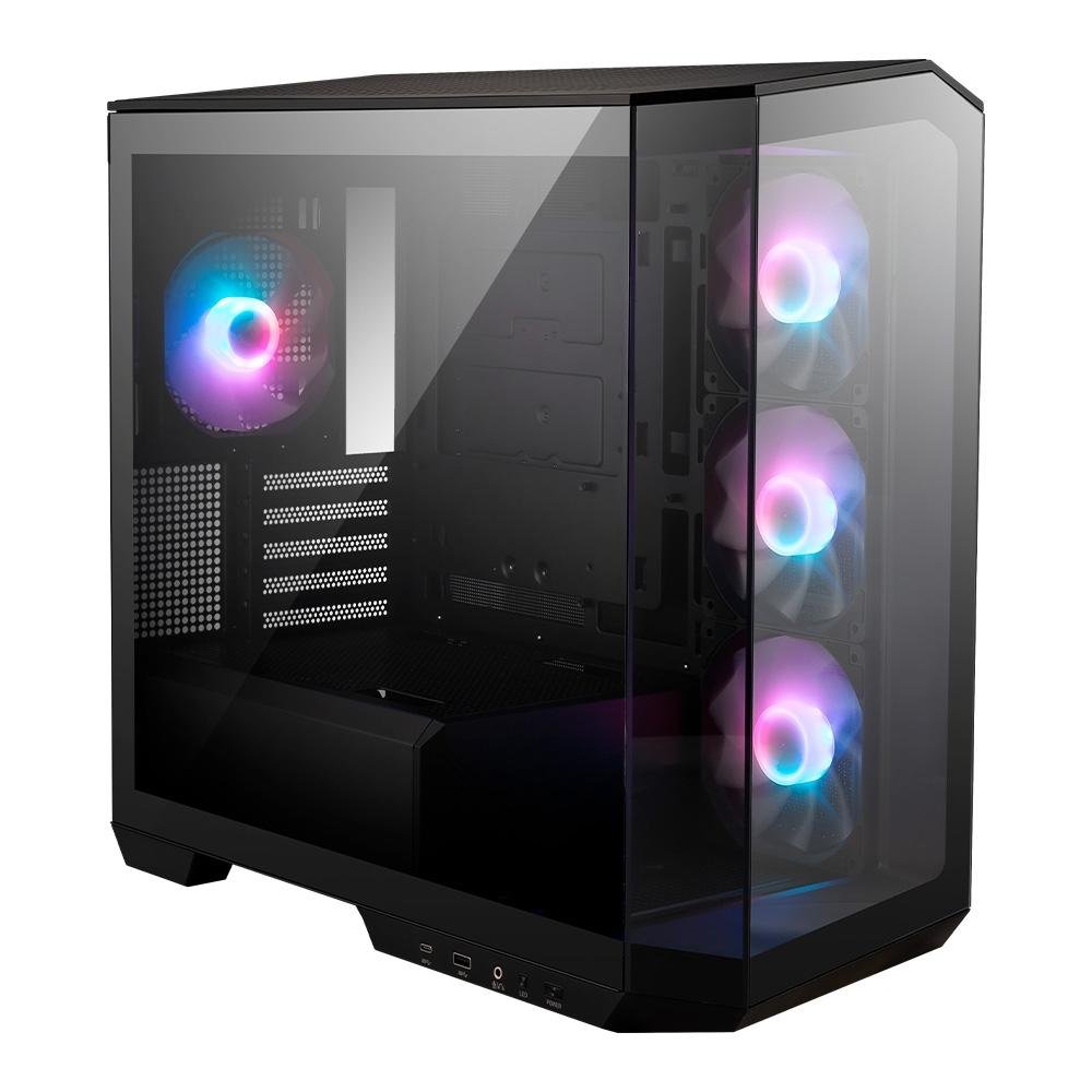 Gabinete Gamer MSI MAG Pano M100R PZ, Mini Tower, Lateral em Vidro, 4x FANs ARGB, M-ATX, Preto - 306-7G24R21-809 - view 2