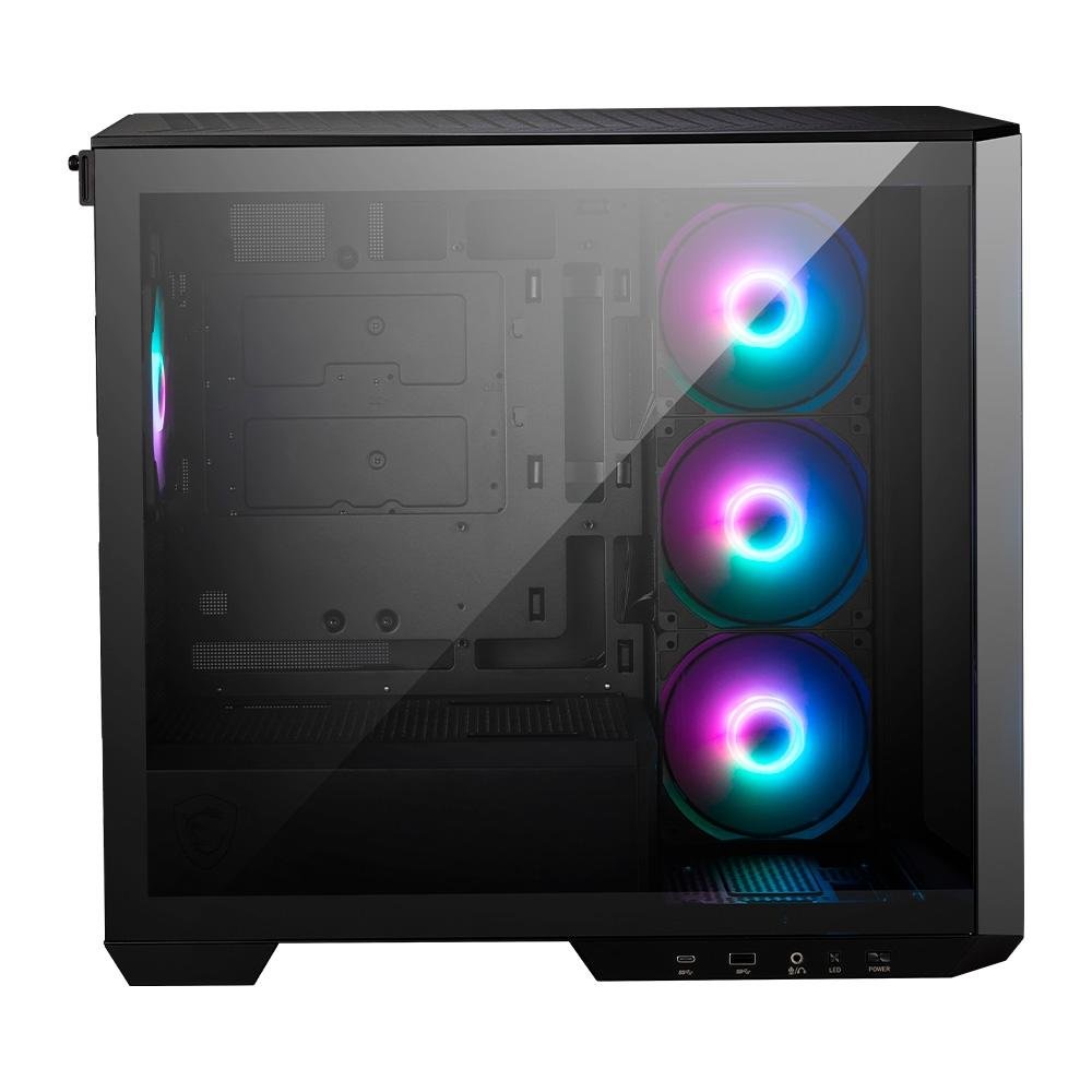 Gabinete Gamer MSI MAG Pano M100R PZ, Mini Tower, Lateral em Vidro, 4x FANs ARGB, M-ATX, Preto - 306-7G24R21-809 - view 4