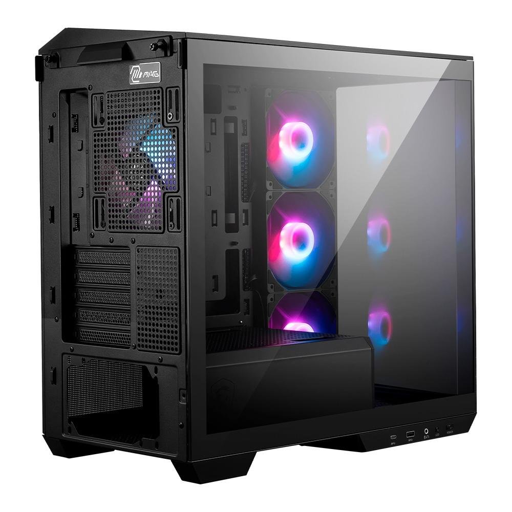 Gabinete Gamer MSI MAG Pano M100R PZ, Mini Tower, Lateral em Vidro, 4x FANs ARGB, M-ATX, Preto - 306-7G24R21-809 - view 5