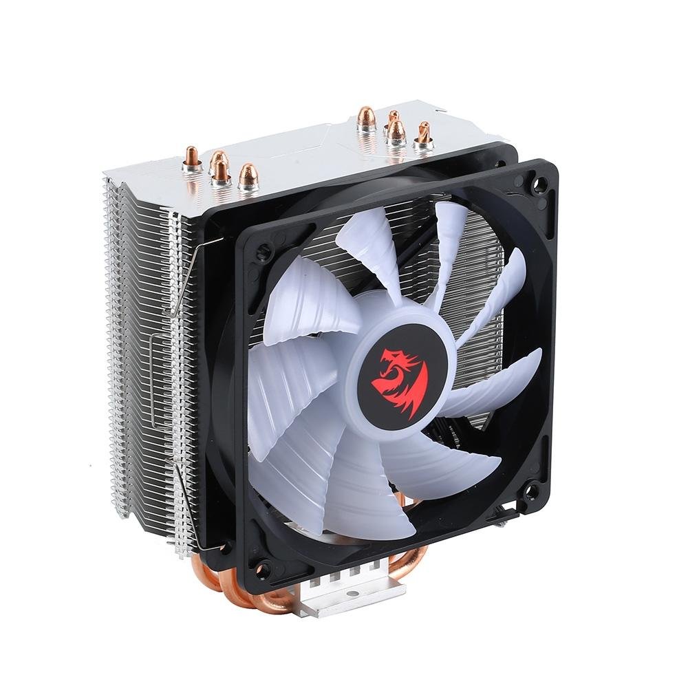 Air Cooler Redragon Buri CC-1055B, LED Azul, AMD/Intel, 120mm, Preto - CC-1055B
