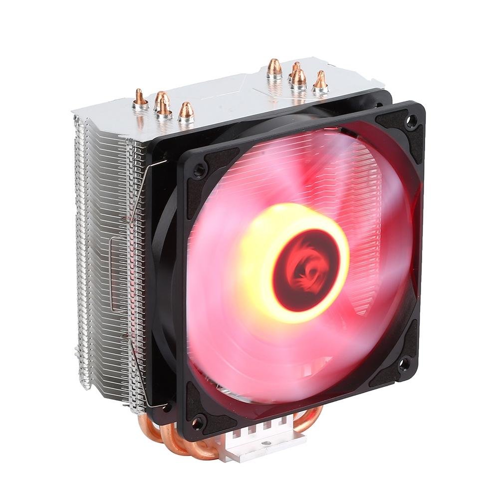 Imagem 3 de 6 do produto Air Cooler Redragon Buri CC-1055R, LED Vermelho, AMD/Intel, 120mm, Preto - CC-1055R