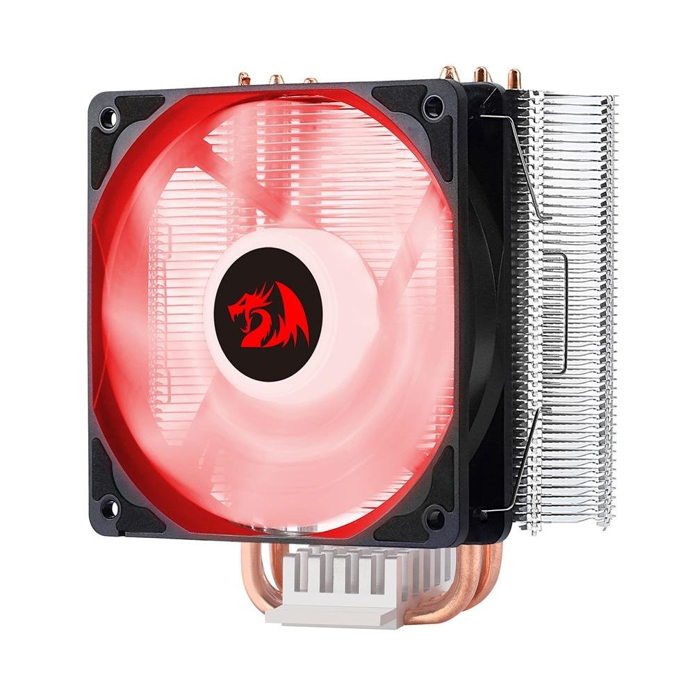 Imagem 2 de 6 do produto Air Cooler Redragon Buri CC-1055R, LED Vermelho, AMD/Intel, 120mm, Preto - CC-1055R