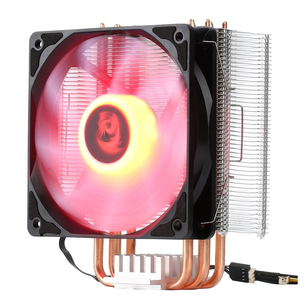 Imagem 4 de 6 do produto Air Cooler Redragon Buri CC-1055R, LED Vermelho, AMD/Intel, 120mm, Preto - CC-1055R
