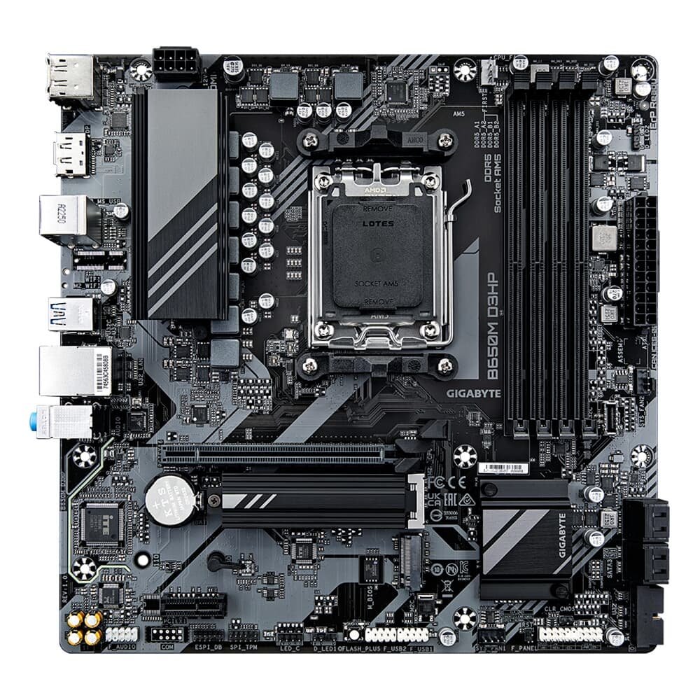 Placa-Mãe Gigabyte B650M D3HP, AMD AM5, Micro ATX, DDR5, Preto - B650M D3HP - view 2