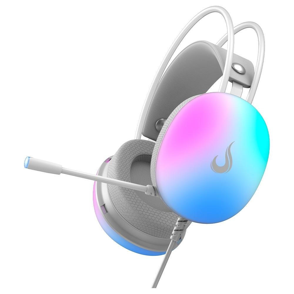 Headset Gamer Rise Mode Moom, Rainbow, Driver 50mm, USB e P2, Branco - RM-HS-M-W - view 3