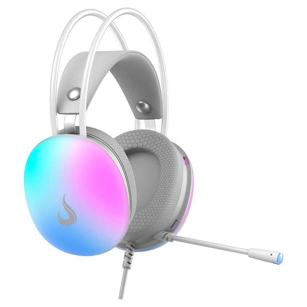 Headset Gamer Rise Mode Moom, Rainbow, Driver 50mm, USB e P2, Branco - RM-HS-M-W - view 2