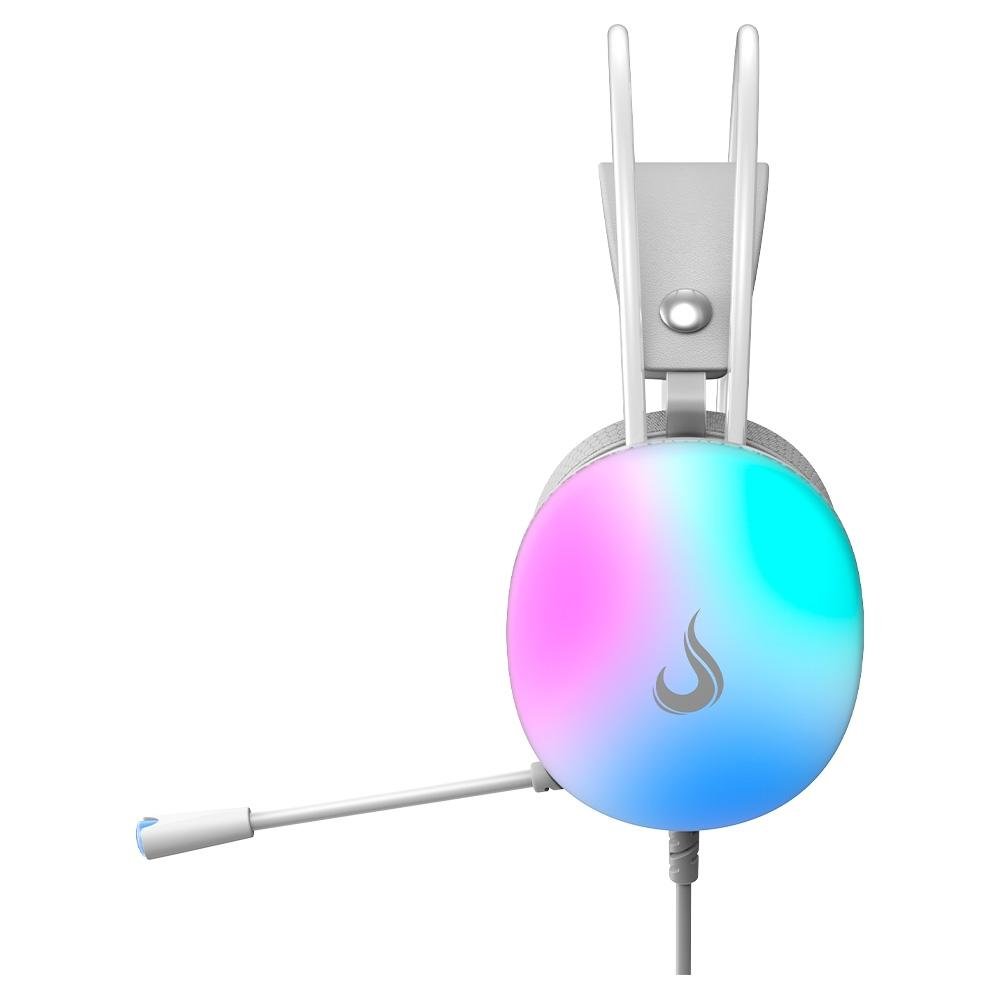 Headset Gamer Rise Mode Moom, Rainbow, Driver 50mm, USB e P2, Branco - RM-HS-M-W - view 4