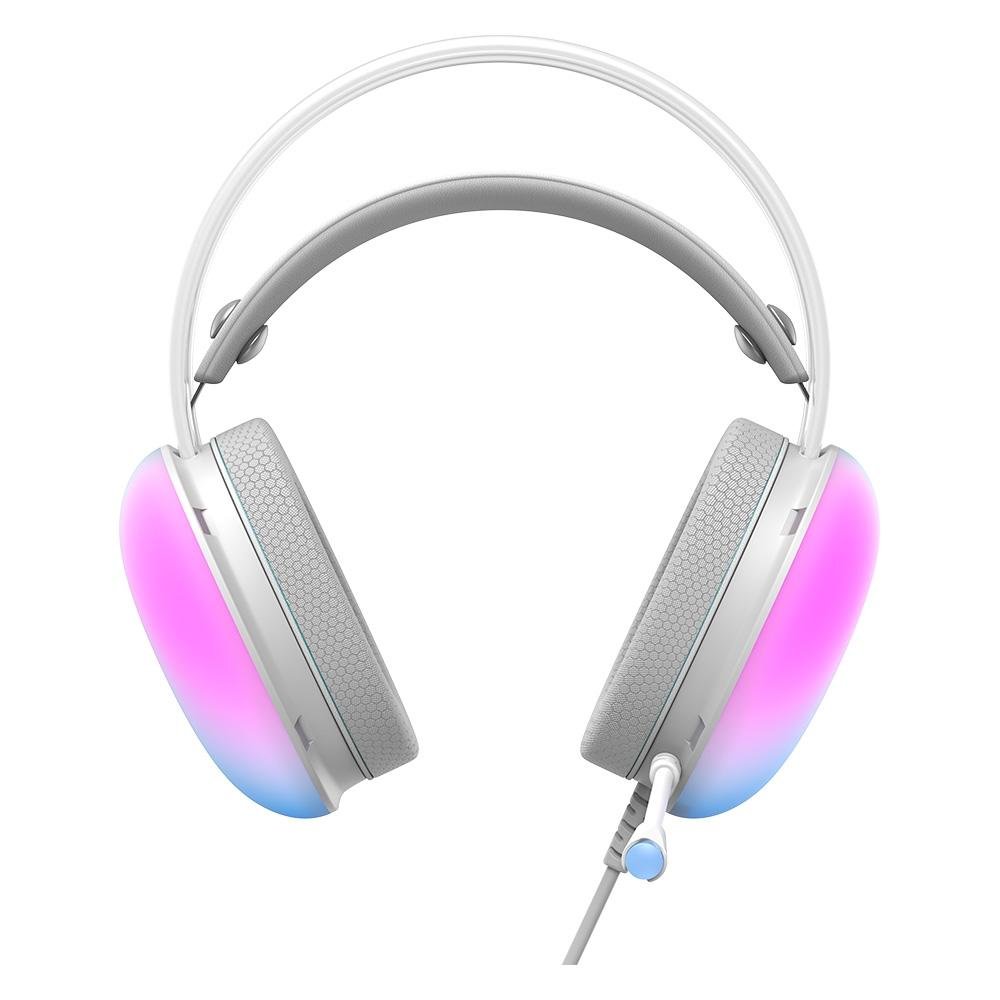 Headset Gamer Rise Mode Moom, Rainbow, Driver 50mm, USB e P2, Branco - RM-HS-M-W - view 5