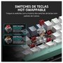 Teclado Mecânico Gamer Machenike K500-B61, Switch Huano Brown, ABNT, Branco - K500-B61BBR