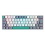 Teclado Mecânico Gamer Machenike K500-B61, Switch Huano Brown, ABNT, Branco - K500-B61BBR