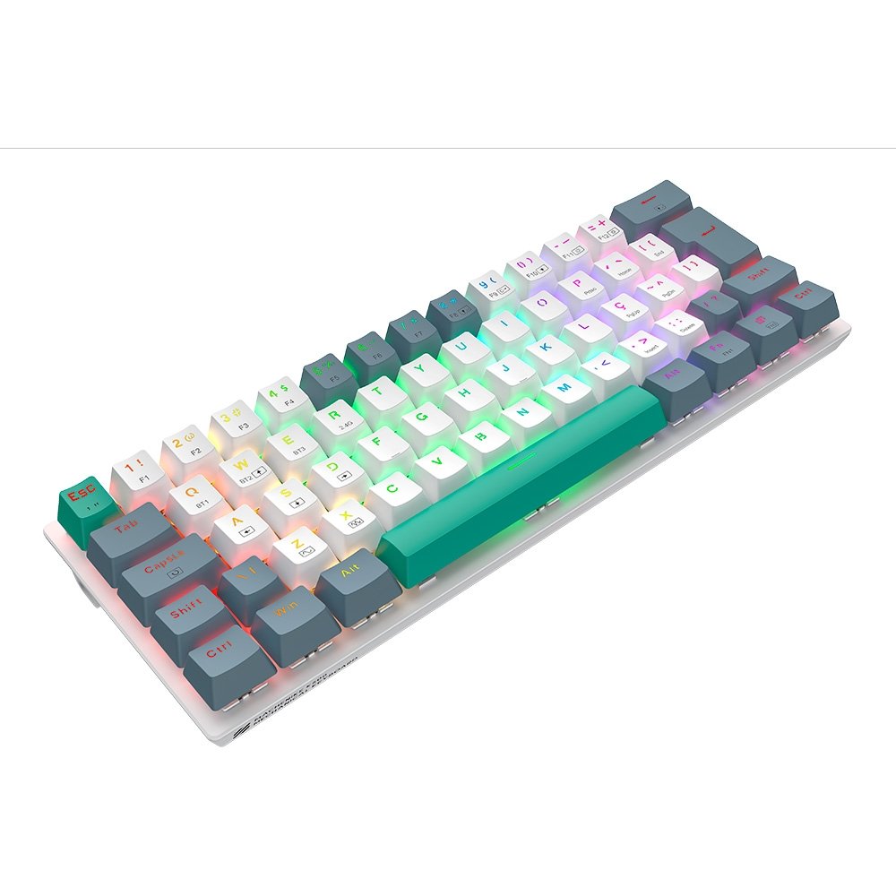 Teclado Mecânico Gamer Machenike K500-B61, Switch ( Balão.info) Brown, ABNT, Branco - K500-B61BBR - foto 8