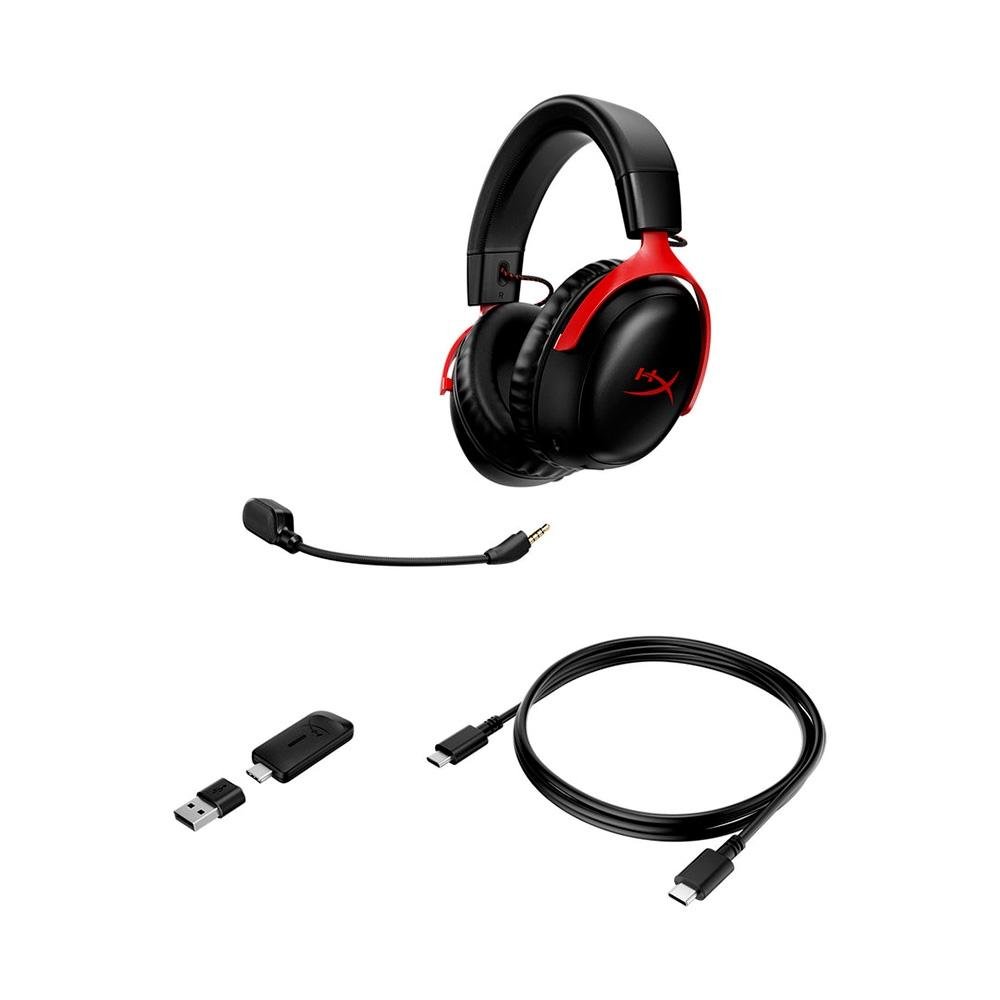 Headset Gamer Sem Fio HyperX Cloud III, Drivers 53mm, Wireless, Multi Plataforma, Preto e Vermelho - 77Z46AA - view 6