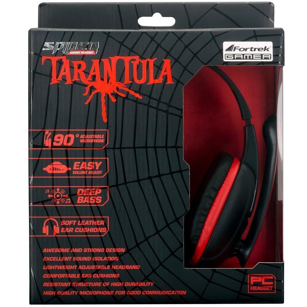 Imagem 3 de 3 do produto Headset Fortrek Spider Tarantula SHS702 Preto/Vermelho 54221