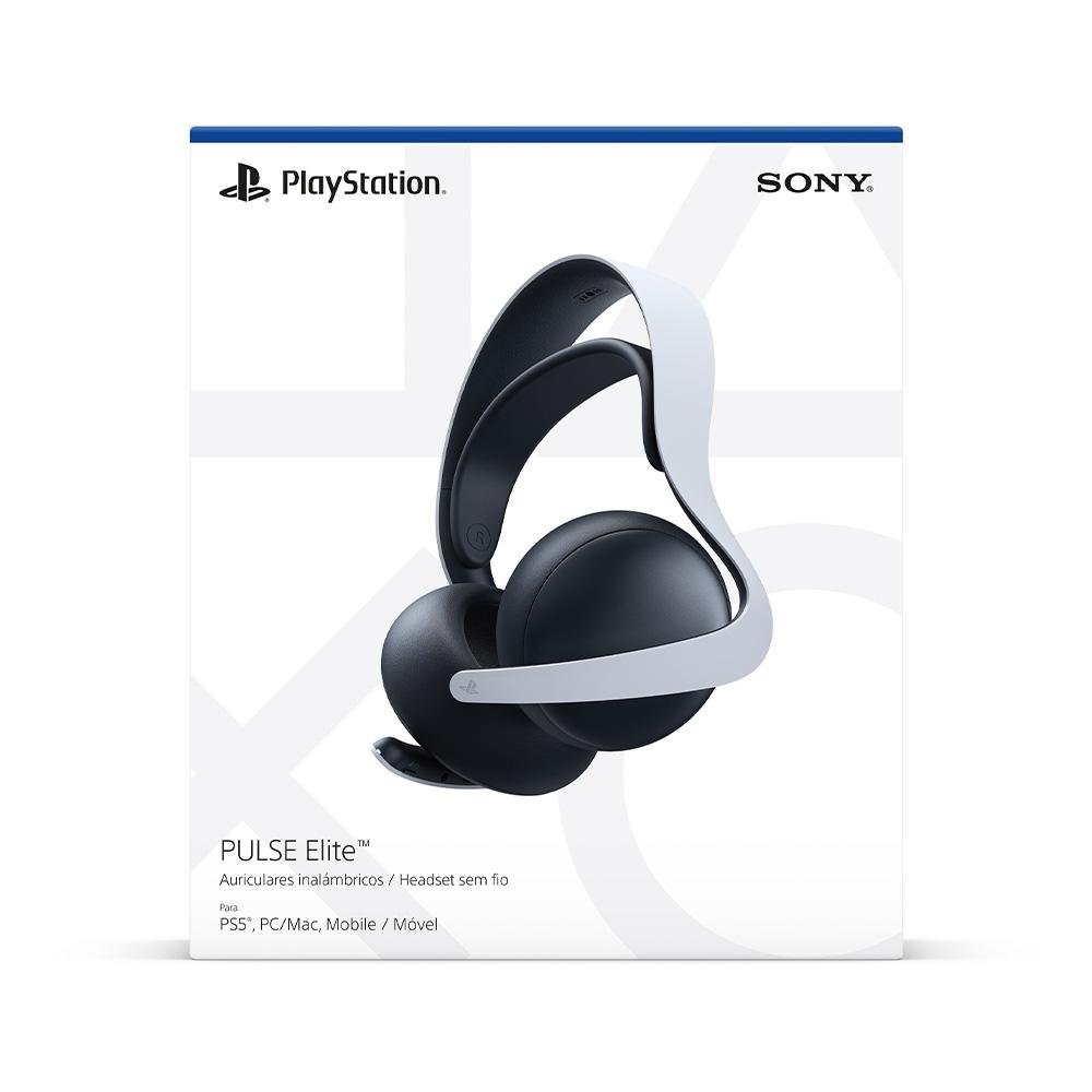 Headset sem fio Gamer Sony Pulse Elite, Bluetooth, PS5, Branco - CFI-ZWH2L Headset sem fio Gamer Sony Pulse Elite, Bluetooth, PS5, Branco - CFI-ZWH2L