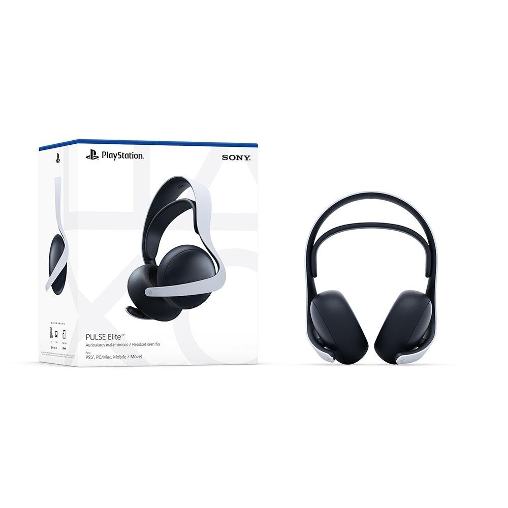 Headset sem fio Gamer Sony Pulse Elite, Bluetooth, PS5, Branco - CFI-ZWH2L - view 7
