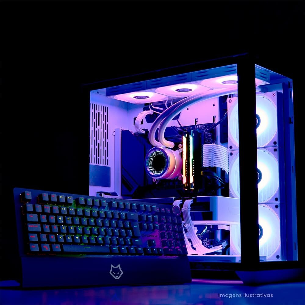 Teclado Mecânico Gamer Husky Anchorage Full Size, RGB, Switch Gateron EF Red, ABNT2, Preto - HTG200PTVR