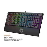 Teclado Mecânico Gamer Husky Anchorage Full Size, RGB, Switch Gateron EF Brown, ABNT2, Preto - HTG200PTMA