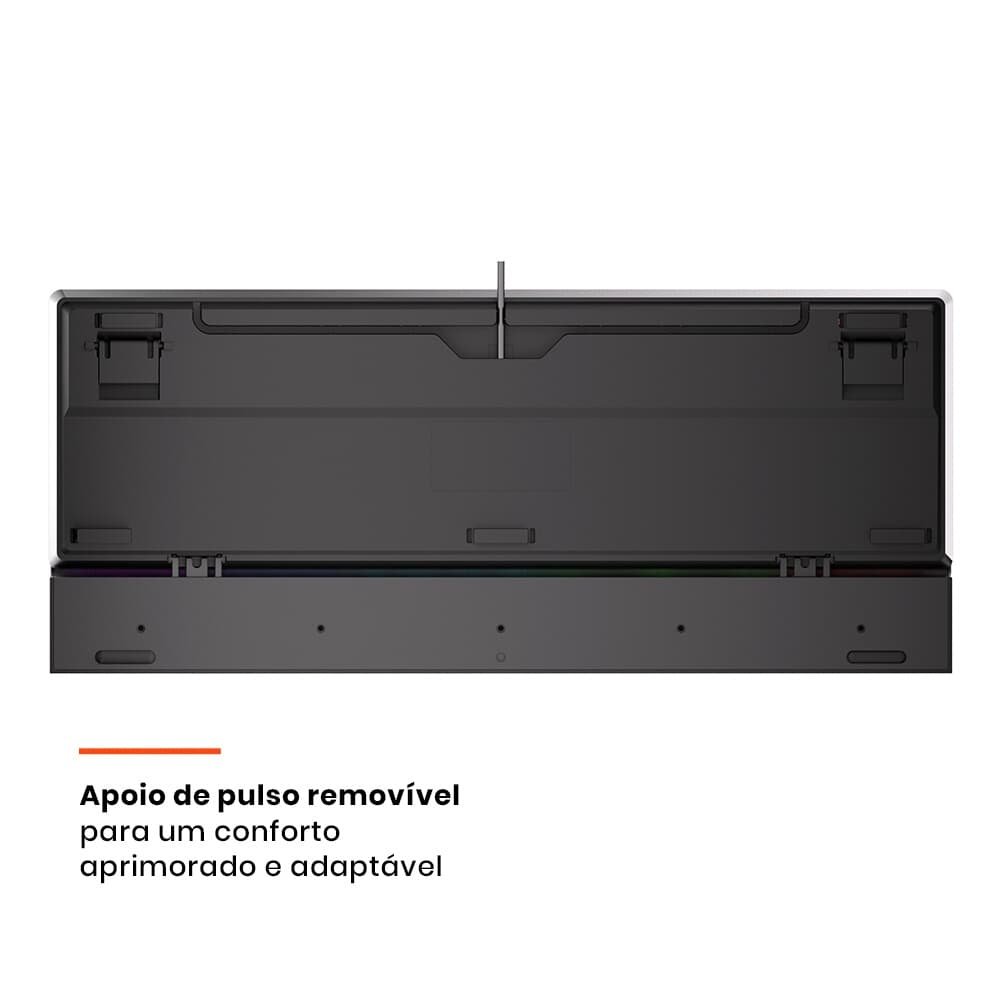 Teclado Mecânico Gamer Husky Anchorage Full Size, RGB, Switch Gateron EF Brown, ABNT2, Preto - HTG200PTMA Teclado Mecânico Gamer Husky Anchorage Full Size, RGB, Switch Gateron EF Brown, ABNT2, Preto - HTG200PTMA
