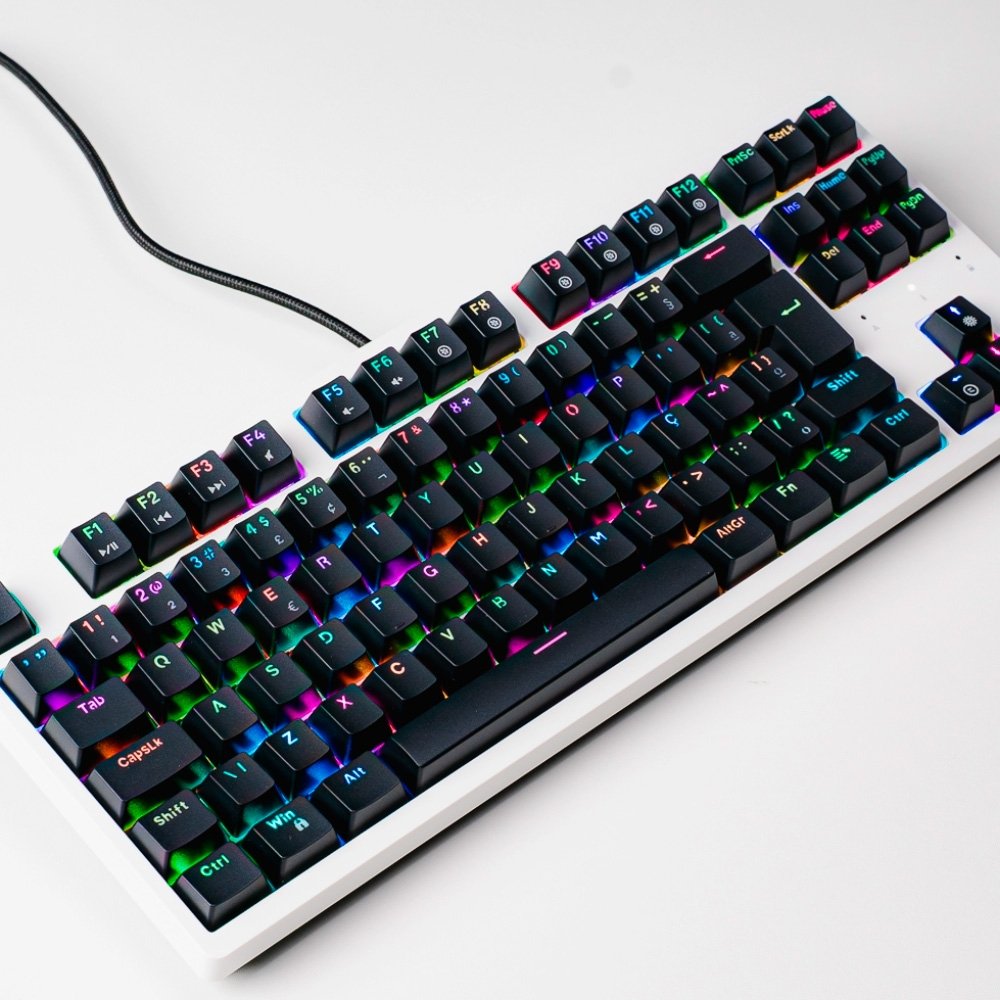 Teclado Mecânico Gamer Husky Sled, TKL, Preto, ABNT2, RGB, Switch Gateron G Pro Red - HTG500PTVR