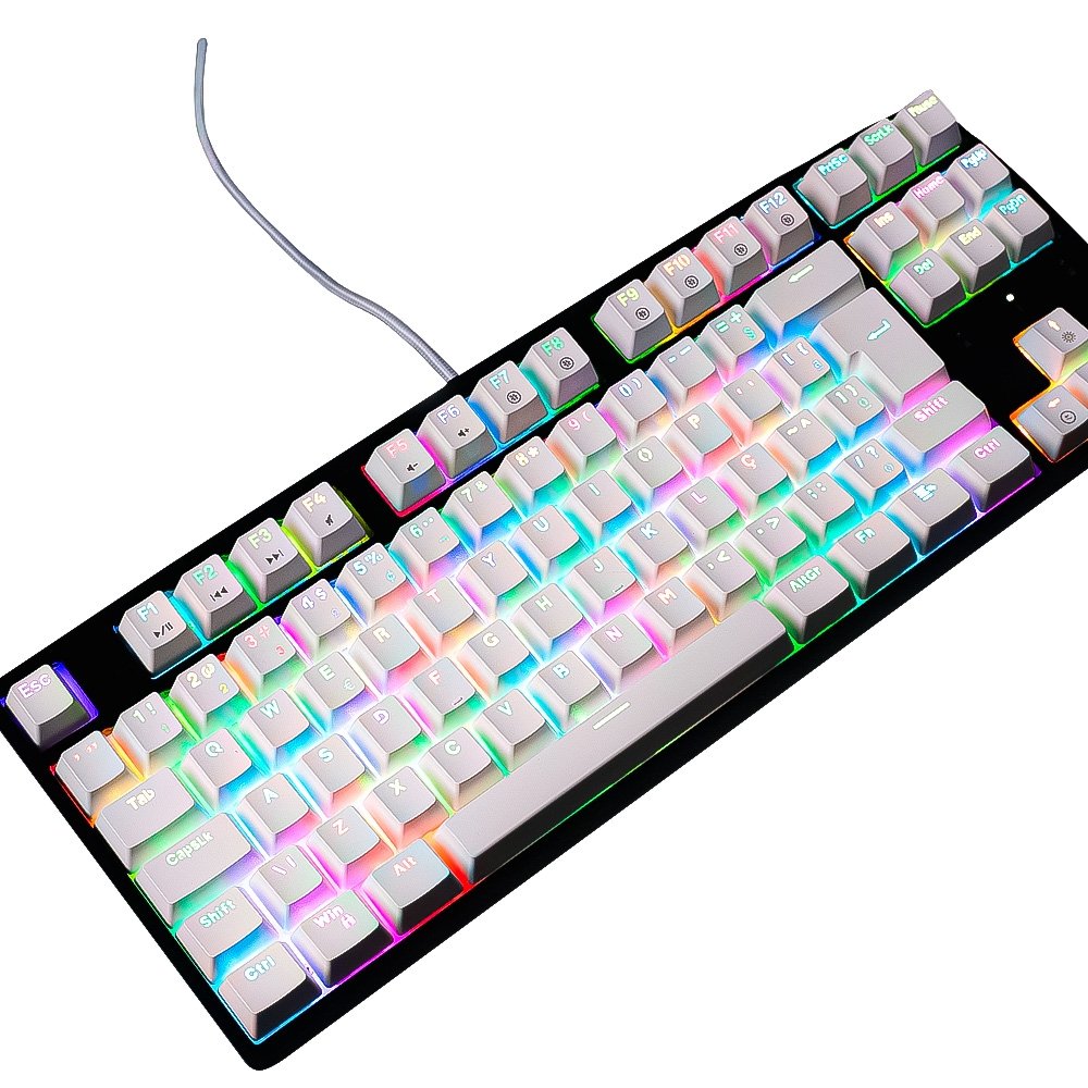 Imagem 6 de 8 do produto Teclado Mecânico Gamer Husky Sled, TKL, Branco, ABNT2, RGB, Switch Gateron G Pro Brown - HTG500BRMA