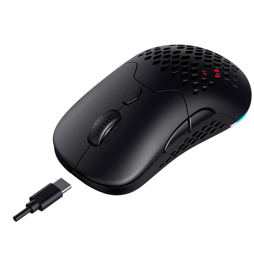 Mouse Gamer Sem Fio Havit MS963WB, RGB, 8000 DPI, 7 Botões, Bluetooth e 2.4G, Preto Mouse Gamer Sem Fio Havit MS963WB, RGB, 8000 DPI, 7 Botões, Bluetooth e 2.4G, Preto