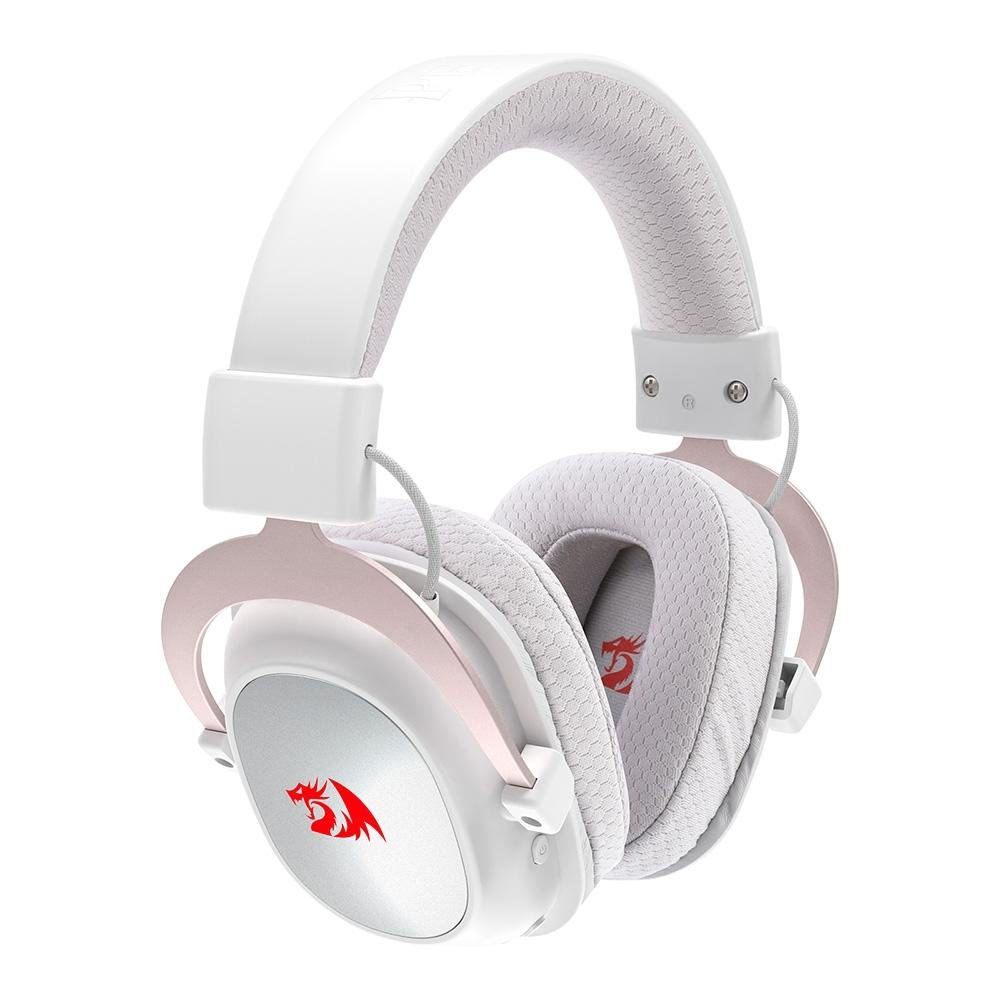 Headset Gamer Sem Fio Redragon Zeus Pro, 7.1, Driver 53mm, Bluetooth, Branco - H510W-PRO Headset Gamer Sem Fio Redragon Zeus Pro, 7.1, Driver 53mm, Bluetooth, Branco - H510W-PRO