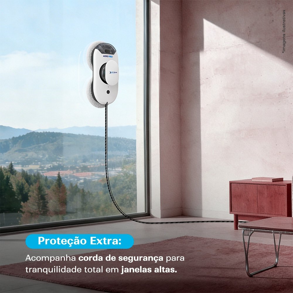 Robô Limpa Vidro Balão.info! smart Aero Pro, 3 Modos de Limpeza, App, Controle Remoto, Spray Automático, Bivolt, Branco - ( Balão.info - foto 6