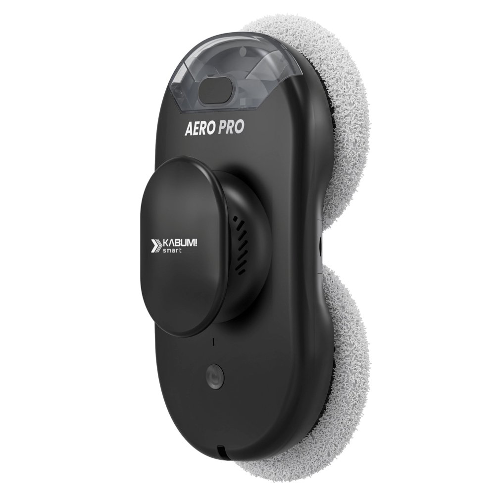 Robô Limpa Vidro KABUM! smart Aero Pro, 3 Modos de Limpeza, App, Controle Remoto, Spray Automático, Bivolt, Preto - KSLV010PT
