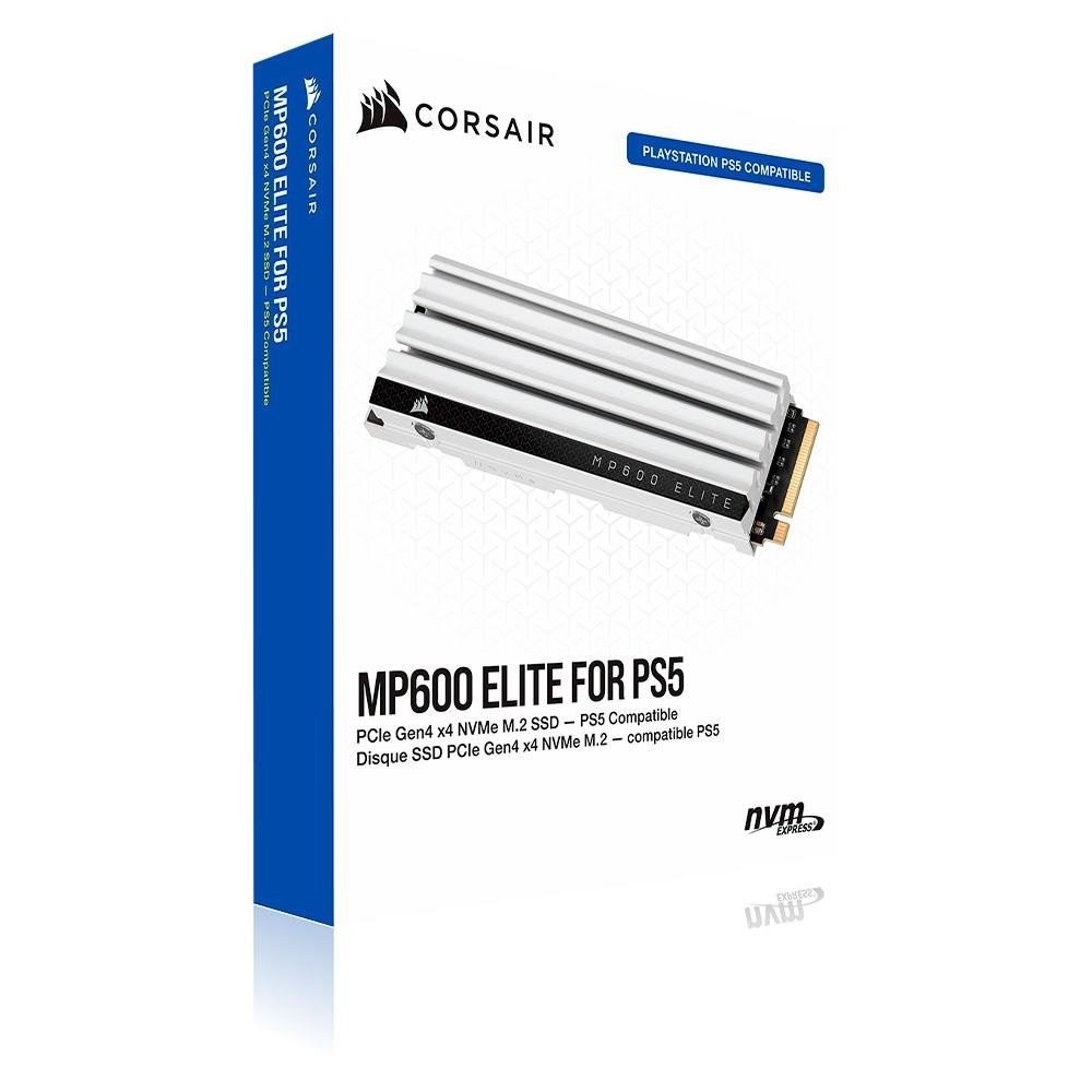 SSD Corsair MP600 Elite, 1TB, M.2 NVMe, Leitura 7000MB/s e Gravação 6200MB/s, Para PS5, Branco - CSSD-F1000GBMP600ECS - view 7