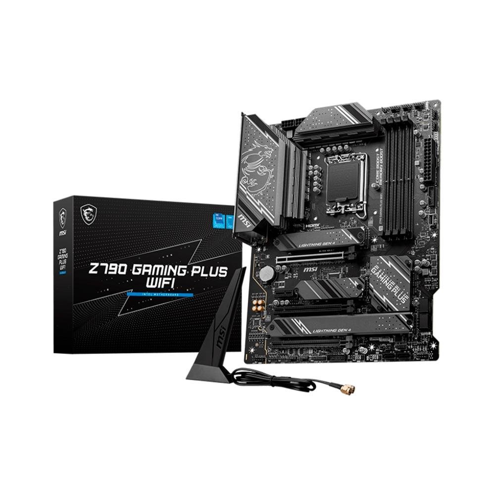 Placa-Mãe MSI Z790 Gaming Plus, Intel, ATX, DDR5, RGB, Wi-Fi, Preto - Z790 GAMING PLUS WIFI 4
