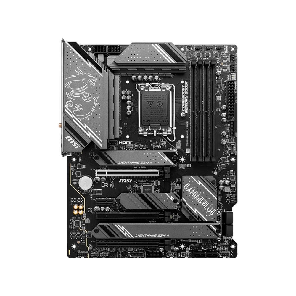 Placa-Mãe MSI Z790 Gaming Plus, Intel, ATX, DDR5, RGB, Wi-Fi, Preto - Z790 GAMING PLUS WIFI - view 2