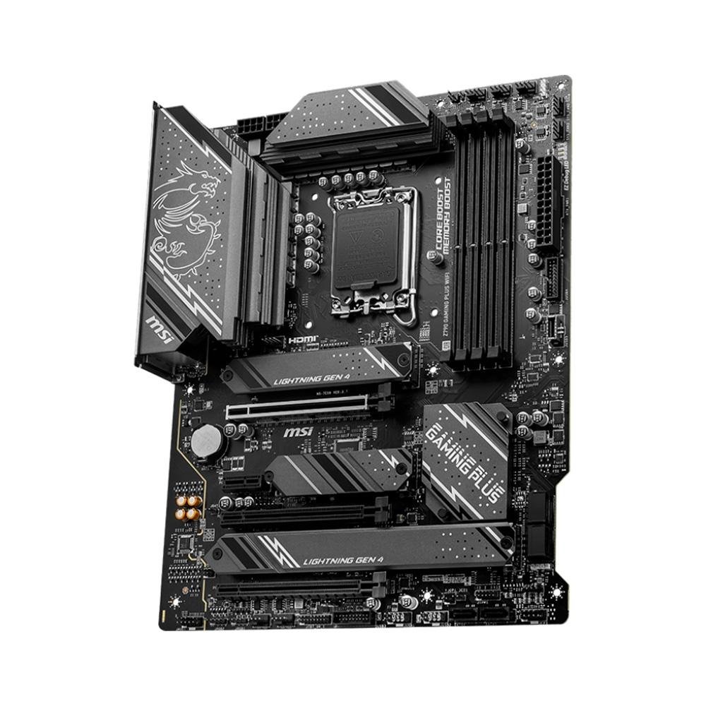 Placa-Mãe MSI Z790 Gaming Plus, Intel, ATX, DDR5, RGB, Wi-Fi, Preto - Z790 GAMING PLUS WIFI - view 3