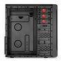 Gabinete Sharkoon VS3-V Preto e Vermelho com Cooler Vermelho