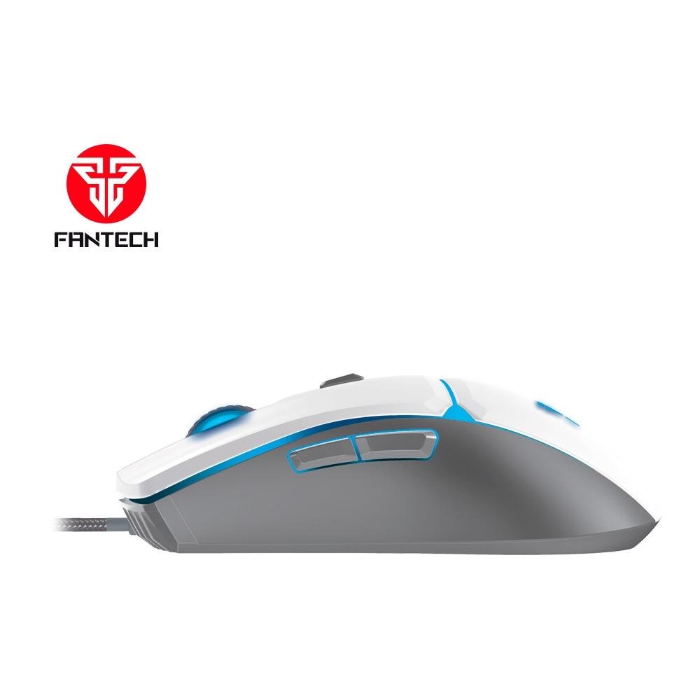 Imagem 3 de 5 do produto Mouse Gamer com Fio Fantech Crypto VX7, 8000 DPI 6 botões, Branco - Crypto VX7 W