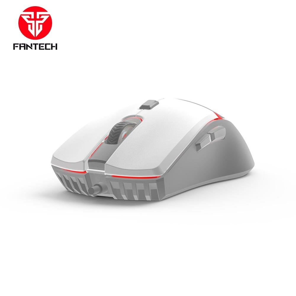 Imagem 2 de 5 do produto Mouse Gamer com Fio Fantech Crypto VX7, 8000 DPI 6 botões, Branco - Crypto VX7 W