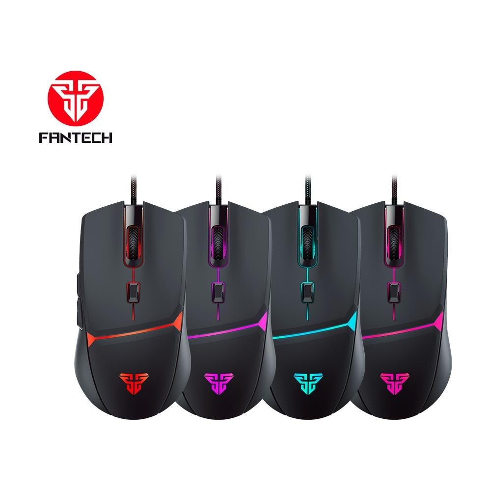 Mouse Gamer com Fio Fantech Crypto VX7, 8000 DPI 6 botões, Preto - Crypto VX7 B Mouse Gamer com Fio Fantech Crypto VX7, 8000 DPI 6 botões, Preto - Crypto VX7 B